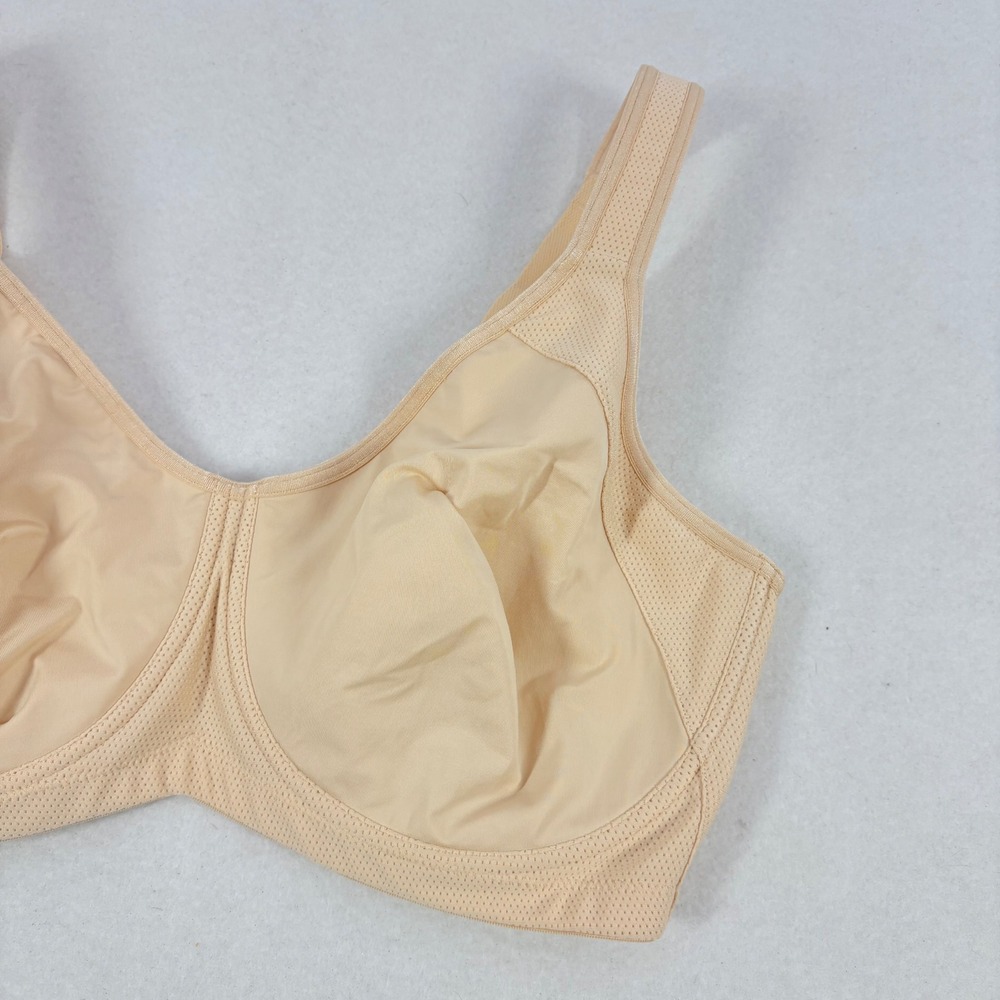 Title Nine Underwire Bra Womens 38DD Beige Mesh No Pads Support Comfort Nude - Picture 2 of 6